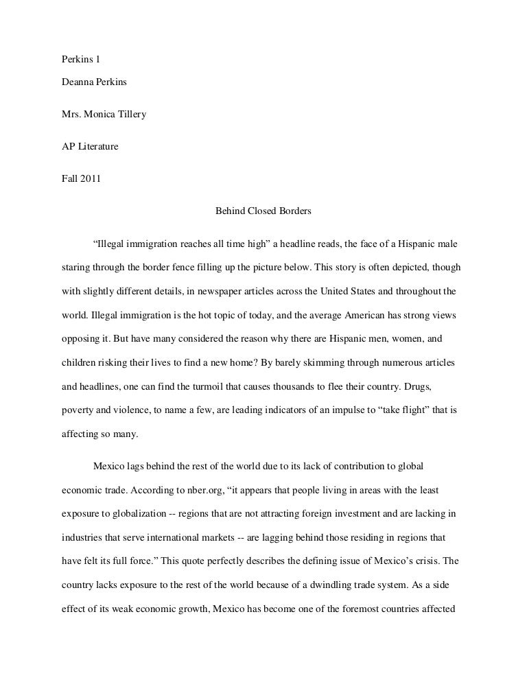 term paper on illegal immigration